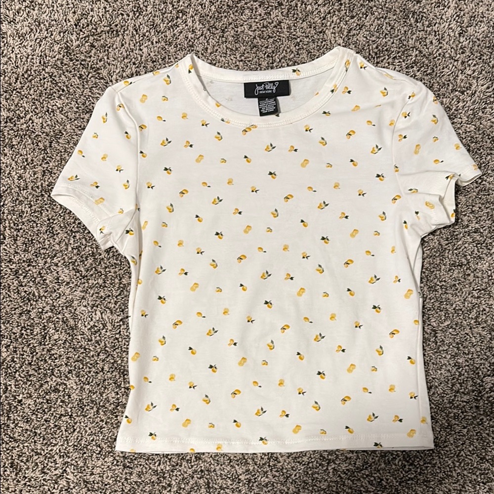 Justify Women's White and Yellow Floral Top
